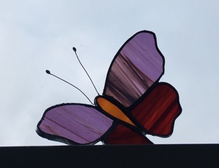 Vlinder in Tiffany techniek